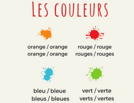 i colori in francese