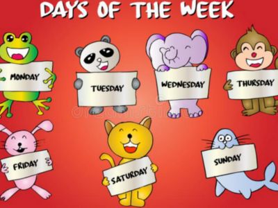 giorni della settimana in inglese